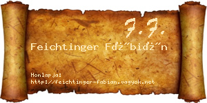 Feichtinger Fábián névjegykártya